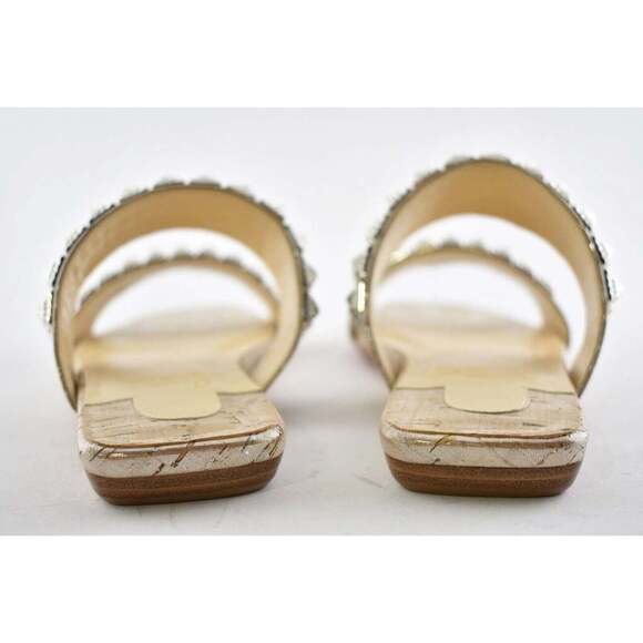 Christian Louboutin Myriadiam Flat Cork Silver Spike Slide Slip On Sandal 35.5 - Picture 11 of 11